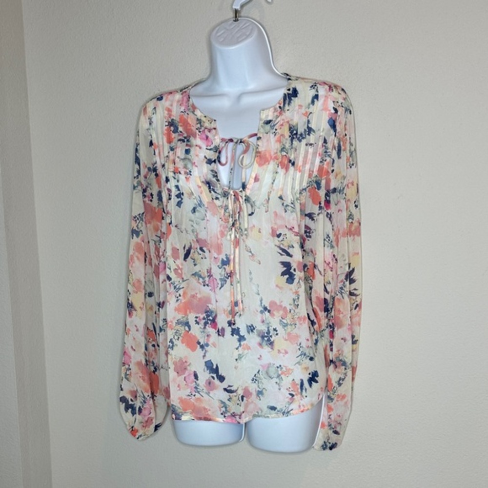Daytrip Pink and Cream Floral Blouse
